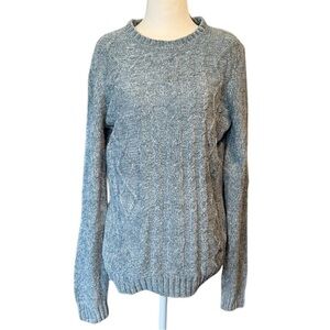 NWT Karen Scott Crewneck Chenille Fuzzy Sweater